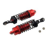 Compatible avec Traxxas pour Slash 4x4 Huan Qi 727 1/10 Pièces De Mise À Niveau pour Voiture Télécommandée 2 Amortisseurs Avant 100 Mm en Alliage D'aluminium RC Voiture Amortisseur(Red)