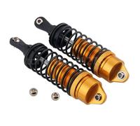 Compatible avec Traxxas pour Slash 4x4 Huan Qi 727 1/10 Pièces De Mise À Niveau pour Voiture Télécommandée 2 Amortisseurs Avant 100 Mm en Alliage D'aluminium Amortisseur RC(Yellow)