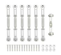 Compatible avec Traxxas pour Slash 4x4 pour VXL 2WD 1/10 RC Améliorations pour Voiture Pièces Détachées Kit De Biellettes De Direction Métalliques Et De Carrossage détachées RC(Silver)