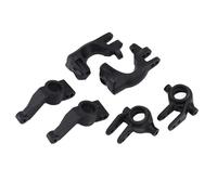 Compatible avec Traxxas pour Slash 4X4 pour VXL pour Remo pour Hobby 1/10 RC Pièces De Voiture 6 Pièces Bloc De Direction Avant Bloc De Roulette Essieu Arrière Pièces détachées RC