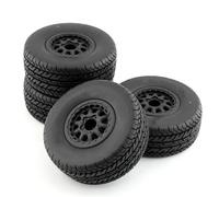 Compatible avec Traxxas pour Slash pour Arrma pour SENTON 10SC 1/10 RC Car Short Course Truck 4Pcs 112mm Pneus Pneus Roue avec 12mm Hex Roue Voiture RC