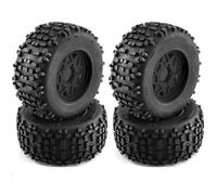 Compatible avec TRAXXAS pour Sledge pour ARRMA pour KRATON pour Outcast pour Tamiya pour HSP 1/7 1/8 RC pour Monster Stunt Truck 170mm 3.8" Pneu Voiture RC Pneus Jante(Black)