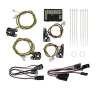 Compatible avec Traxxas pour TRX-4 pour Defender 1/10 RC Crawler Car Upgrade Parts Accessoires Feux Avant Arrière Kit De Groupe De Lampes IC Pièces Mise RC