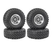 Compatible avec Traxxas pour TRX4 D90 D110 pour Axial pour SCX10 1/10 RC Voiture sur Chenilles 120mm 1.9 "Jante De Roue en Métal Beadlock Jeu De Pneus en Caoutchouc RC Voiture Pneus