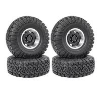Compatible avec Traxxas pour TRX4 D90 D110 pour Axial pour SCX10 1/10 RC Voiture sur Chenilles 120mm 1.9 "Jante De Roue en Métal Beadlock Jeu De Pneus en Caoutchouc RC Voiture Pneus