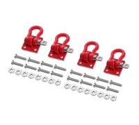 Compatible avec Traxxas pour TRX4 pour Axial pour SCX10 D90 1/10 RC Pièces Détachées pour Crawler Accessoires Boucle D'attelage Métallique pour Remorque détachées RC(Red)