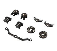 Compatible avec Traxxas pour TRX4M Pièces De Voiture sur Chenilles RC 1/18 9 Pièces Barre De Direction en Laiton Bloc De Direction Couvercle D'essieu À Moyeu en C RC Pièces D'auto