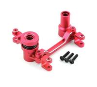 Compatible avec Traxxas pour Unlimited pour Desert 1/7 RC, Accessoires De Pièces De Voiture, Ensemble De Direction en Métal, Manivelles De Direction, Bras De Klaxon Servo détachées RC(Red)