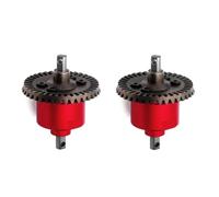 Compatible avec Traxxas pour VXL pour Stampede pour Rustler pour Remo HQ727 1/10 RC, Accessoires De Pièces De Voiture, Différentiel Avant Et Arrière en Métal détachées RC(Red)