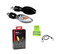 Compatible avec Triumph Tiger XC 800 Paire DE FLÈCHES Feux DE Moto avec Ampoule HOMOLOGUÉS LUMIÈRE Verre Blanc LUMIÈRE Orange Haute RÉSISTANCE Vibrations