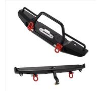 Compatible avec TRX-4 pour Axial pour SCX10 pour SCX10-II 90046 1/10 RC Crawler Car Pare-Chocs Avant Arrière Anti-Collision en Métal avec Lumière RC Pare-Chocs