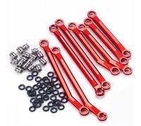 Compatible Avec TRX-4M Pour Bronco Pour Defender 1/18 Pièces Et Accessoires Mise À Niveau De Voiture Télécommandée Ensemble Biellettes De Liaison En Alliage D'aluminium Pièces Voiture RC(Red)