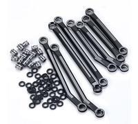 Compatible Avec TRX-4M Pour Bronco Pour Defender 1/18 Pièces Et Accessoires Mise À Niveau De Voiture Télécommandée Ensemble Biellettes De Liaison En Alliage D'aluminium Pièces Voiture RC(Black)