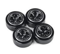 Compatible avec TRX4-M pour Bronco pour Defender FCX24 SCX24 AX24 4 Pièces 1.3 Pouces Jantes en Aluminium Beadlock pour Chenille 1/18 RC Pneu Caoutchouc RC