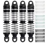 Compatible avec TRX4M 1/18 Pièces De Mise À Niveau pour Voiture Radiocommandée Accessoires De Rechange 4 Amortisseurs Avant Et Arrière en Aluminium De 52 Mm Amortisseur RC(Black)