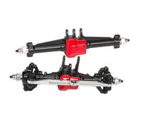 Compatible avec TRX4M pour Defender pour Pièces De Mise À Niveau du Châssis Essieux Avant Et Arrière en Alliage D'aluminium avec Kit De Direction 1/18 RC Car Crawler RC Essieu Avant Arrière