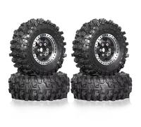 Compatible avec TRX4M pour SCX24 AX24 pour FCX24 1/18 1/24 RC Pièces De Voiture sur Chenilles Accessoires 51mm 1.0 "Jeu De Pneus De Roue À Billes en Métal 4 Pièces RC Voiture Pneus