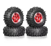 Compatible avec TRX4M pour SCX24 AX24 pour FCX24 1/18 1/24 RC Pièces De Voiture sur Chenilles Accessoires 51mm 1.0 "Jeu De Pneus De Roue À Billes en Métal 4 Pièces RC Voiture Pneus