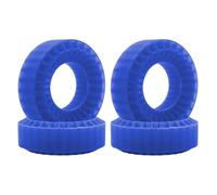 Compatible avec TRX4M SCX24 Fcx24 Ax24 1/24 1/18 RC Car Crawler Upgrade Part 1.0" Roue Pneus Silicone Caoutchouc Insert Mousse 55mm Roue Voiture RC(Blue)