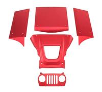 Compatible avec Vanquish H10 1/10 RC Chenille Mise À Niveau Modification Accessoires Remplacement Pièces 1 Ensemble Kit De Panneau De Plaque De Corps De Cage À roulettes détachées RC(Red)