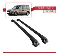 Compatible Avec Vauxhall Combo D 2012-2018 Barres De Toit Ace-1 Railing Porte-Bagages De Voiture Noir