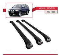 Compatible Avec Vauxhall Frontera 1992-1998 Barres De Toit Ace-1 Railing Porte-Bagages De Voiture 3 Barras Noir