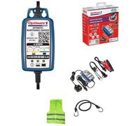 Compatible avec Vespa GTS 300 Chargeur DE Batterie Optimate 1 Duo AU Plomb 4 Phases Maintenant DE Charge pour Batterie 12V Plomb (STD, AGM, Gel) ET Lithium 12,8-13,2V