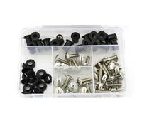 Compatible avec Vfr800 1998 1999 2000 2001 Kit Complet De Boulons De Carénage pour Moto Vis De Corps Écrou De Couvercle Latéral Boulon en Acier Vis de carrosserie Moto(Silver)