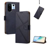 Compatible avec vivo X300 FE / S50 Pro mini 5G téléphone Coque Blue | Housse en Cuir PU,Fonction Support, Étui à Rabat avec Porte-Cartes.