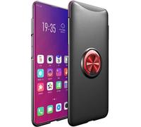 Compatible Avec Vivo X51 5g Coque, 360 Degres Protection Bumper + Verre Trempé, Coque Avec Anneau Support Cover Skin Cases Housse Etui Protector-Noir Rouge
