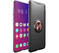 Compatible Avec Vivo Y72 5g Coque, 360 Degres Protection Bumper + Verre Trempé, Coque Avec Anneau Support Cover Skin Cases Housse Etui Protector-Or Noir