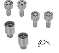 Compatible avec Volkswagen EOS, Polo,Fox, Tiguan, New Beetle, T-Roc, Arteon, E-Golf, T-Cross,Taigo dal 01/2000 in Poi ZA/E BOULONS ANTIVOL pour Voitures GOUPILLES VIS Cercle en Acier