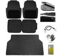 Compatible avec Volkswagen T-Cross 1.0 TSI 115CV First Edition BMT Tapis en Caoutchouc Double Style/Moquette Amovible avec Fond ANTIDÉRAPANT+REVÊTEMENT DE Coffre en PVC RÉSISTANT