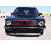 Compatible avec VW Golf 1 Caddy Jetta Spoiler Rajout De Pare-Choc Avant Lame Lèvre Noir Mat
