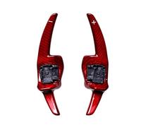 Compatible Avec VW Pour Golf 6 MK6 R Pour GTI R20 2009 2010 2011 2012 2013 2014 Palettes Changement Vitesse Voiture Volant De Changement De Vitesse En Fiber De Carbone Palette au Volant(Carbon red)