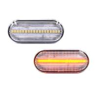 Compatible Avec Vw Pour Golf Pour Jetta Pour Bora Pour B5/B5.5 MK4 1999-2004 Pour MK4 Pour GTI Pour R32 2000-2003 Lentille Feux De Position Latéraux Ambre Lampe témoin séquentielle