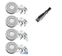 Compatible avec WAHFOX, 4 lames de rechange for rasoir, compatible avec Skull Pitbull Carver PRO, 4 lames de rechange for tête de rasoir SKULL(WF-006S)