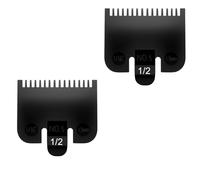 Compatible avec Wahl 1/2 Clipper Guard, lot de 2 protections de rechange pour Wahl 1/16, numéro de fixation #1/2-1/16" (1,5 mm), noir.