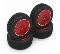 Compatible avec Wltoys 144001 144002 144010 124016 124017 124018 124019 RC Car Upgrade Parts 4Pcs Metal Wheel Rim Rubber Tire Tyre RC Voiture Pneus