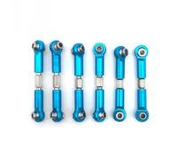 Compatible avec Wltoys A949 A959 A969 A979 K929 1/18 RC Car Upgrade Spare 6Pcs Tige De Traction De Tringlerie en Métal Réglable Lien Servo Avant/Arrière Bielle RC Voitures