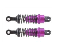Compatible avec Wltoys A959 A969 A979 K929 pour HPI pour HSP pour Traxxas pour Losi 1/18 RC Car Parts, 2 Pièces D'amortisseurs Réglables À Huile 65 Mm Amortisseur RC(Purple)