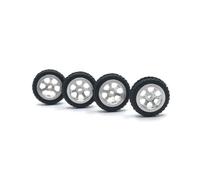 Compatible avec WLtoys K969 K979 K989 K999 P929 P939 pour Mini-Q Z 1/28 Voiture RC Pièces De Mise À Niveau Moyeu De Roue en Métal Drift, Revêtement De Pneu Souple RC Pièces avec