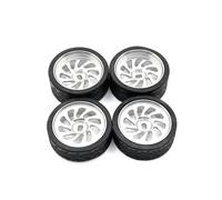 Compatible avec WLtoys pour KYOSHO pour Mosquito pour Voiture 1/28 RC, Pièces en Métal, Mise À Niveau Deux Larges Et Deux Étroites, Diamètre Extérieur 26.5mm Roue Voiture RC(White)