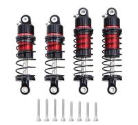 Compatible avec WLtoys pour Losi MicroB MicroT LOS00007 LOS1765 31 Mm 35 Mm 2 Roues Motrices 244016 1/24 1/28 RC Voiture pour Buggy en Aluminium Amortisseur Hydraulique Amortisseurs RC(Red)