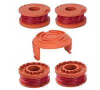 Compatible avec WORX 20V Grass Trimmers WG180 /WG163/ WG175，4 Bobine pour coupe+1 Capuchons de bobine，Ø 1,65 mm 3 mètres