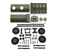Compatible avec WPL B14 B24 B16 B36 1/16 RC, Voiture sur Chenilles, Camion Militaire, Mise À Niveau, Décoration, Boîte De Décoration À l'huile détachées RC(1TSE)