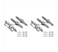Compatible avec WPL B16 B36 FY004 1/16 Pièces Et Accessoires pour Voiture Et Camion Radiocommandés 2 Essieux Avant, Central Et Arrière, Boîte De Vitesses en Métal Essieu Avant Arrière RC