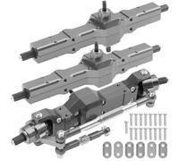 Compatible avec WPL B16 B36 pour JJRC Q60 Q63 Q64 FY004 6X6 6WD 1/16 Pièces De Mise À Niveau Voiture RC, Essieu Avant, Central Et Arrière Complet en Aluminium RC Essieu