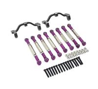 Compatible avec WPL C14 1/16 RC, Pièce De Voiture en Alliage D'aluminium, Jeu De Bielles De Direction, Empattement De 10 Pièces, Jeu De Bielles De Direction Rc Bielle RC Voitures