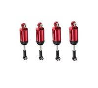 Compatible avec WPL pour Henglong C-14 C-24 1/16 Pièces De Mise À Niveau pour Camionnette, Chenille Et Camion Semi-remorque Radiocommandés 4 Amortisseurs Métalliques Amortisseur RC(Red)